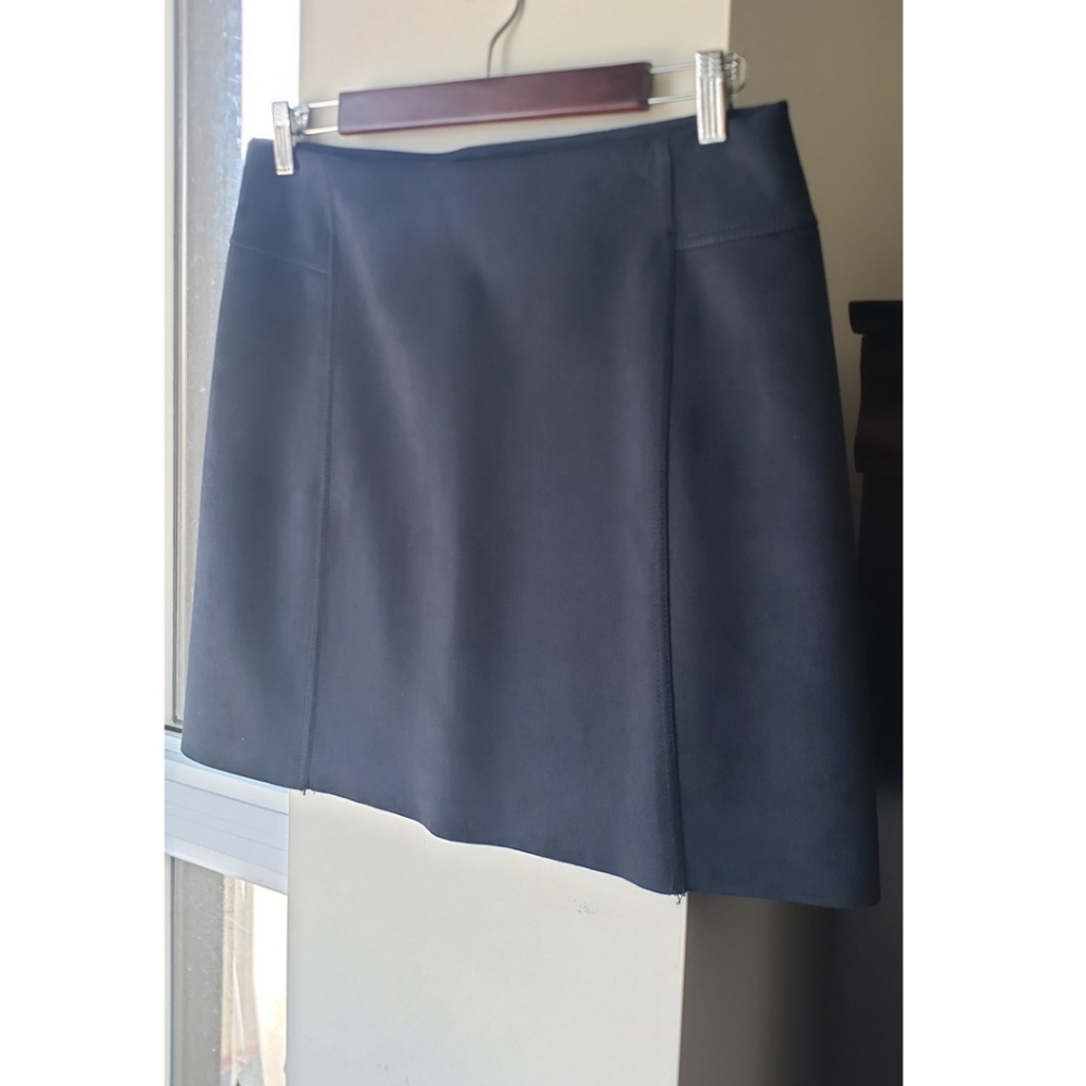Joe Fresh Navy Blue Velour Mini Skirt, M